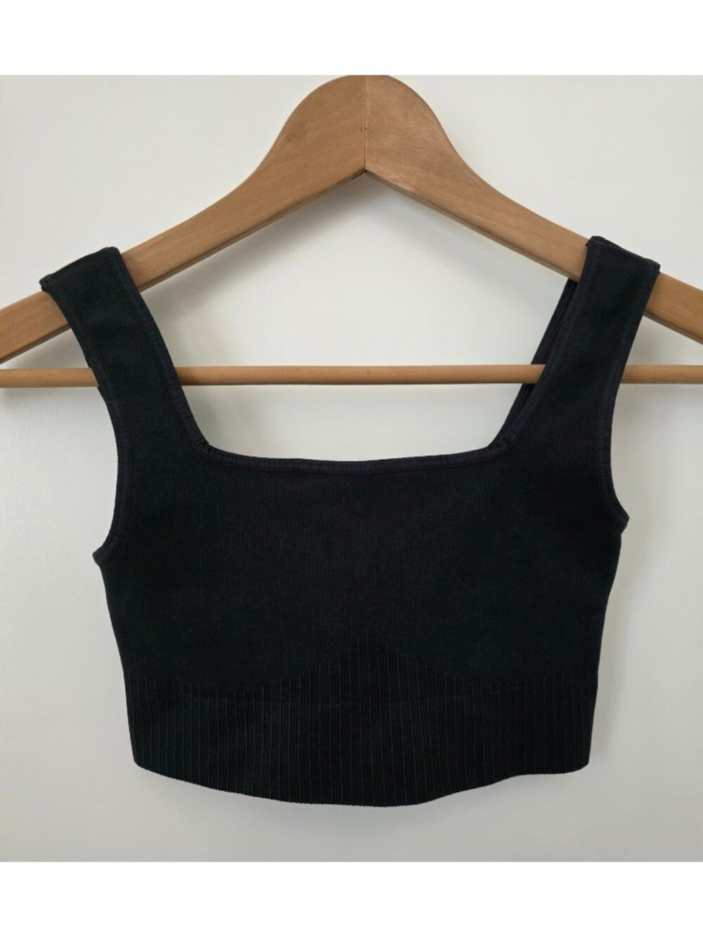 Tiger Friday Dancewear Black Ribbed Crop Tank Top Adult XS/S - Made In USA